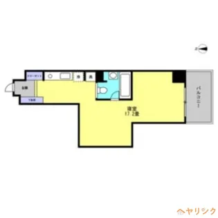 1Rの間取り画像