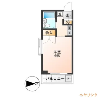 ラジール新道【3B号室】の間取り