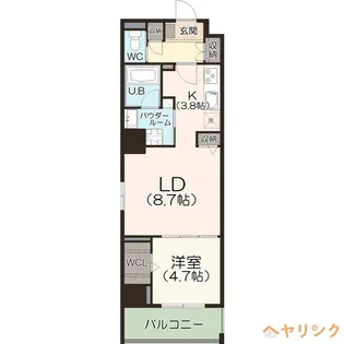 1LDKの間取り画像