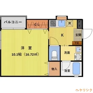 プロパティー城西【1階】の間取り
