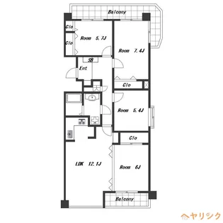 イトーピア城見マンション【904号室】の間取り