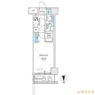 プレイズシード名駅北【3階】の間取り