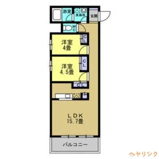 2LDKの間取り画像