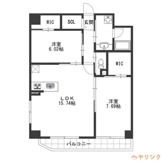 GRAN DUKE黒川【10階】の間取り