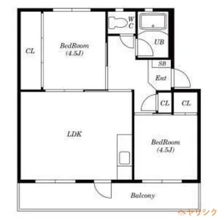 二村ビル【303号室】の間取り
