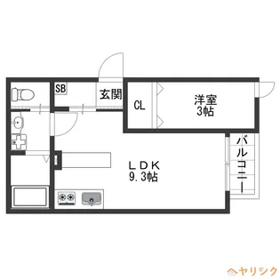 fika黒川【3階】の間取り
