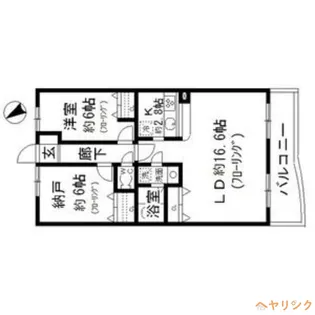 1LDKの間取り画像