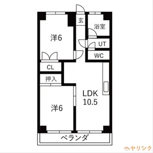 浅井レジデンス【5階】の間取り