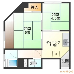 城北ビル(北区)【202号室】の間取り