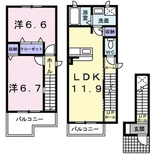 ラフレシール ライツ【2階】の間取り