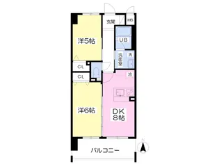 ヴィラ・アンソレイエ【402号室】の間取り