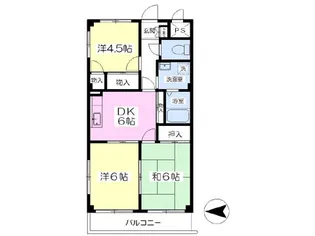 パラッシオ山王【301号室】の間取り