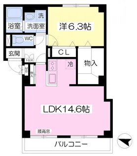 シャトレ ドゥ【202号室】の間取り
