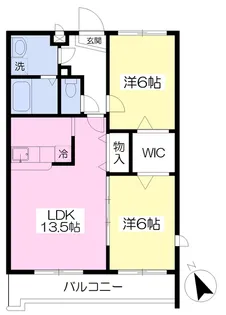 グランデYABURI【205号室】の間取り