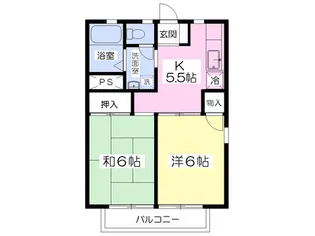 明房コーポⅡ【101号室】の間取り