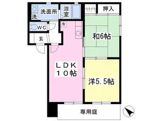 ドミールB【101号室】の間取り