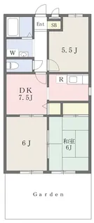 スプリングサンガーデンB【105号室】の間取り