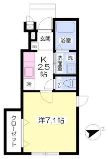 フォレスト南染師B【105号室】の間取り
