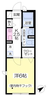 ディアス土呂【201号室】の間取り