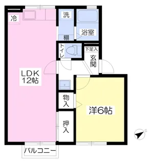 グリーンヒルズB棟【203号室】の間取り