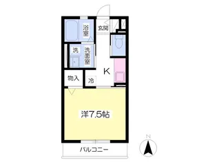 ルミウスB棟【1階】の間取り