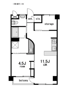 オックスフォードサーカス松山IC Ⅱ【225号室】の間取り
