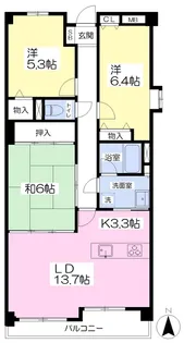 ロイヤルアネックスベイフロント【205号室】の間取り