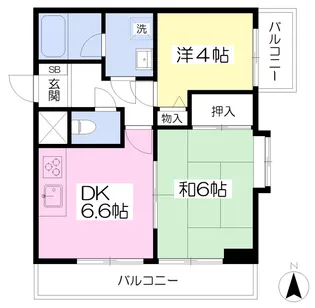 ロイヤルアネックスベイフロント【206号室】の間取り