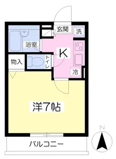 プログレッソ船橋【203号室】の間取り