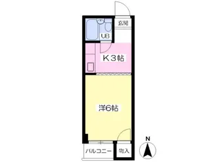 渡部ビル【402号室】の間取り