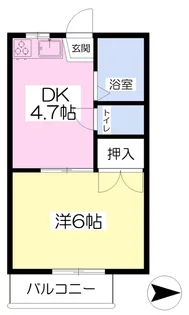 カナメハイツ【303号室】の間取り