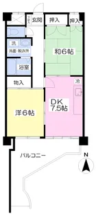 ビッグユー【803号室】の間取り