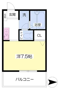 フォブール山越【101号室】の間取り