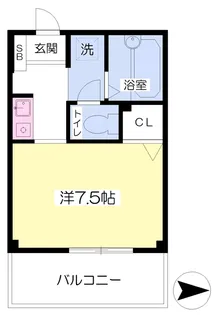 フォブール山越【103号室】の間取り