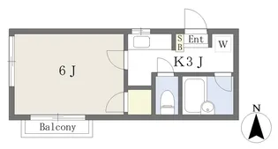 野瀬ハイツ【201号室】の間取り