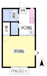 野瀬ハイツⅡ【102号室】の間取り