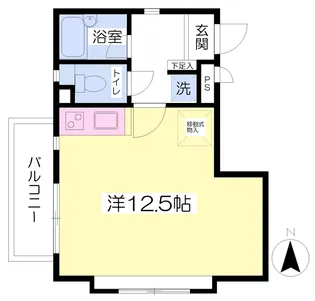 スタジオジュネス【202号室】の間取り