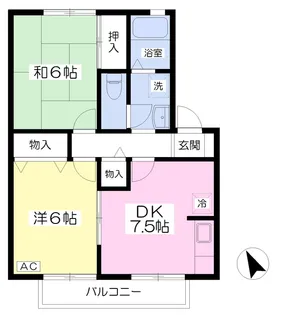 ロイヤルスクウェア八乙女A棟【202号室】の間取り