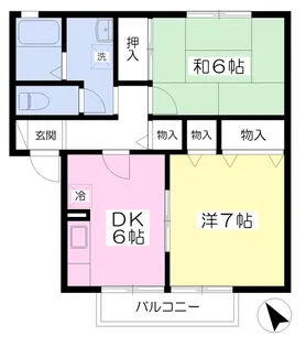 ロイヤルスクウェア八乙女E棟【202号室】の間取り