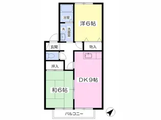 ペアガーデン泉B棟【102号室】の間取り