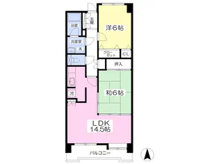 エクメーネ八乙女【302号室】の間取り