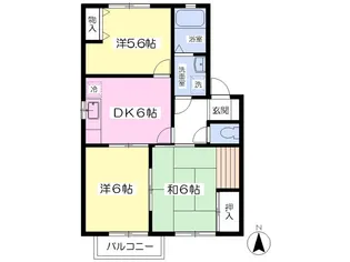 スカイヒルズ将監【202号室】の間取り