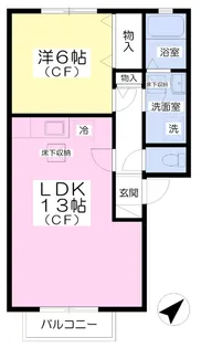 コーラルガーデン【102号室】の間取り
