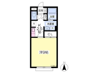 ラフィーネ【202号室】の間取り