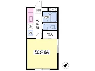 パークサイドレジデンス【106号室】の間取り