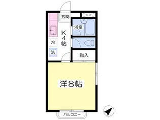 パークサイドレジデンス【206号室】の間取り