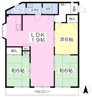 グリーンハイツ東長戸【401号室】の間取り