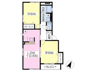 ライフ・フォーみずほ台【102号室】の間取り