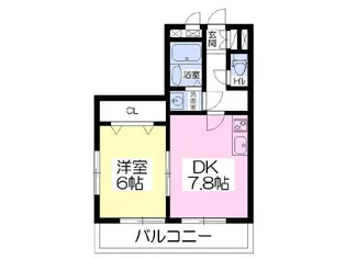 メリディアン上桜木【301号室】の間取り