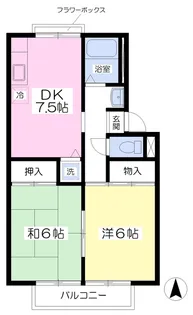 コーポカスピア【201号室】の間取り